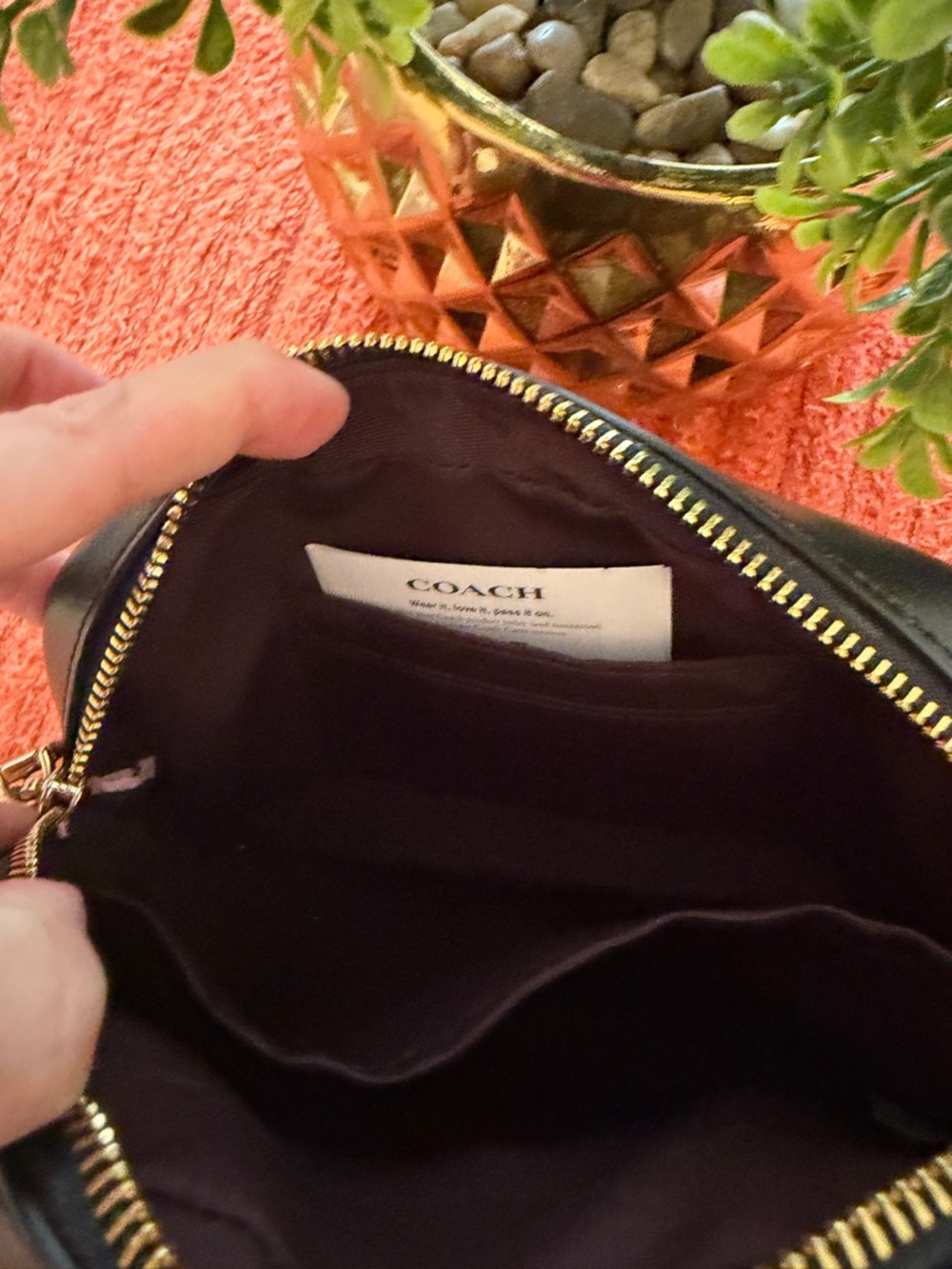 Coach Beige Signature Canvas Crossbody with Brown Trim - Picture 15 of 16